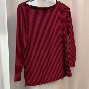 Vineyard Vines Red and Navy Striped Sankaty Top